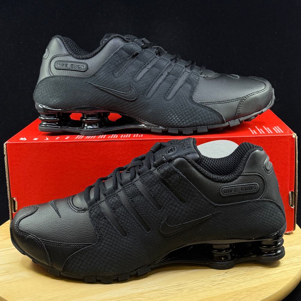 Nike Shox NZ Shoes Triple Black 378341-001 Men's Size 10.5 NEW Sneakers